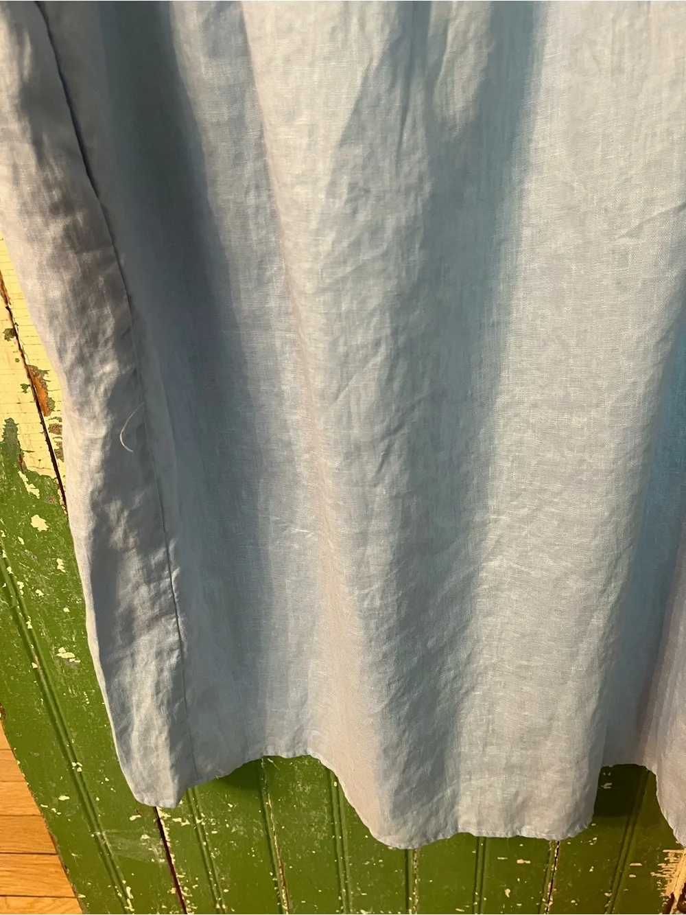 Lintico Linen Dress Baby Blue Size Small - Picture 7 of 10